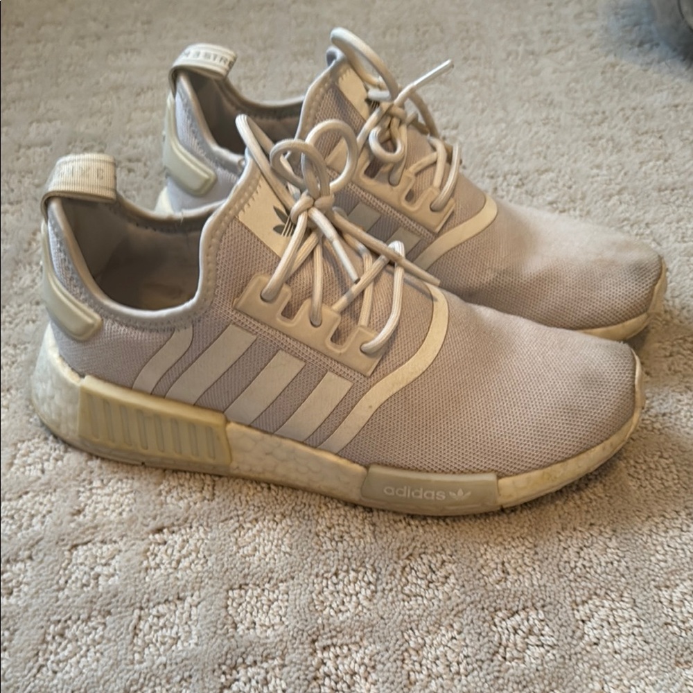 Adidas Tan Sneakers Knit Upper Sock-Like Collar